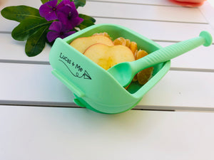 Mint Green Silicone Suction Bowls