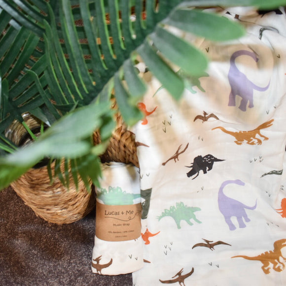 Dinosaur Muslin Wraps