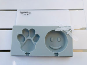 Paw Print & Smiley Face Ice-Cream Moulds